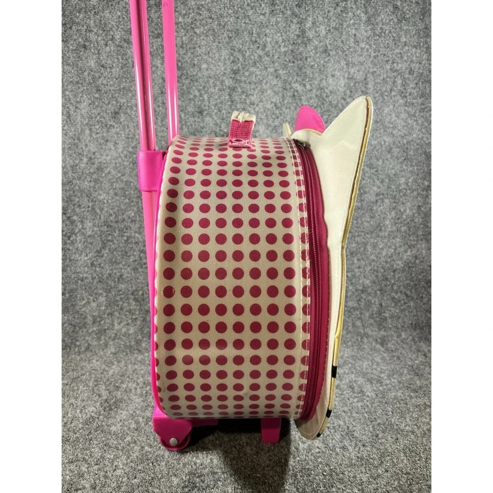 Hello Kitty Face Rolling Vinyl Travel Bag 18x14.5 by Sanrio ***Rare Find ***